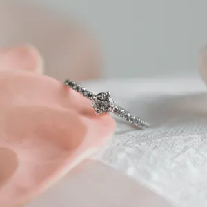 Gold ring with salt and pepper diamonds SANI Thumbnail