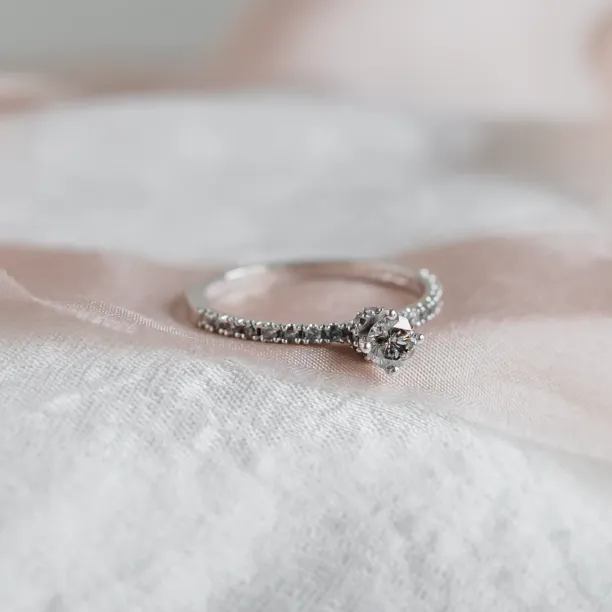 Gold ring with salt and pepper diamonds SANI Image