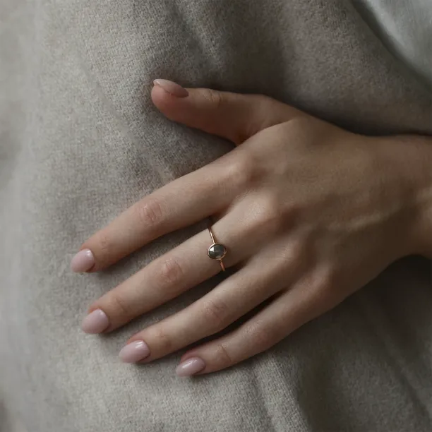 Zlatý prsten s diamantem salt and pepper HIKS Image