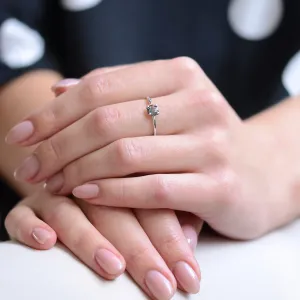 Zlatý otevřený prsten s diamantem salt and pepper BETY Thumbnail