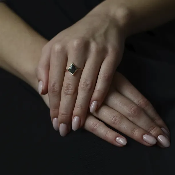 Originální prsten s diamantem salt and pepper ADEL Image