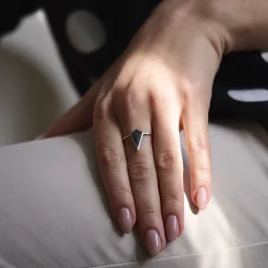 Originální prsten s diamantem salt and pepper KELLY Thumbnail