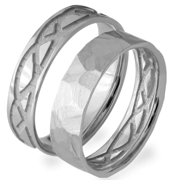 Originální snubní prsteny s geometrickým tvarem JESI Image