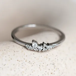 Zlatý minimalistický prstýnek s diamanty CLUSTER Thumbnail