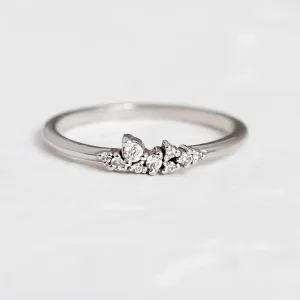 Zlatý minimalistický prstýnek s diamanty CLUSTER Thumbnail