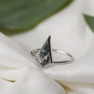 Zlatý prsten s mechový achátem DANA Thumbnail