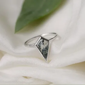 Zlatý prsten s mechový achátem DANA Thumbnail