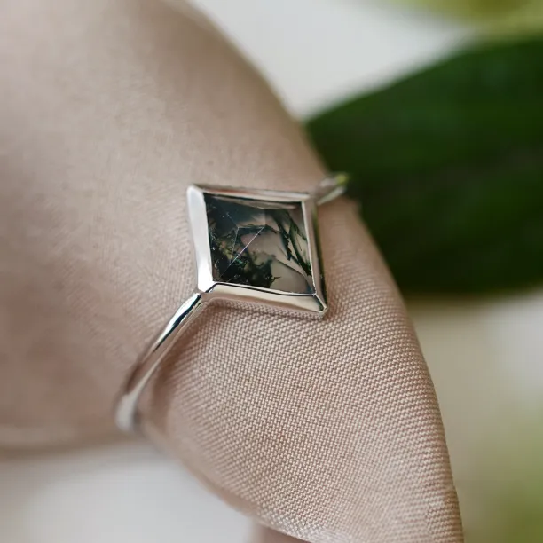 Prsten s mechovým achátem AUGUSTA Image