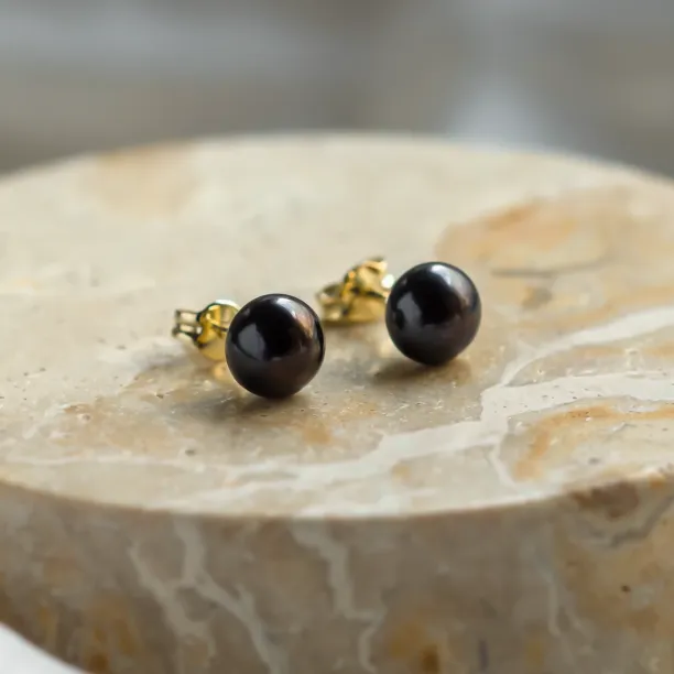 Black pearl studs VASKI Image