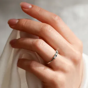 Zlatý prsten se safíry a diamanty  VALLY Thumbnail