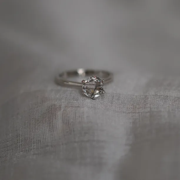 Zlatý prsten s rutil quartzem STAIM Image