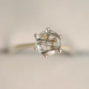 Zlatý prsten s rutil quartzem STAIM Thumbnail