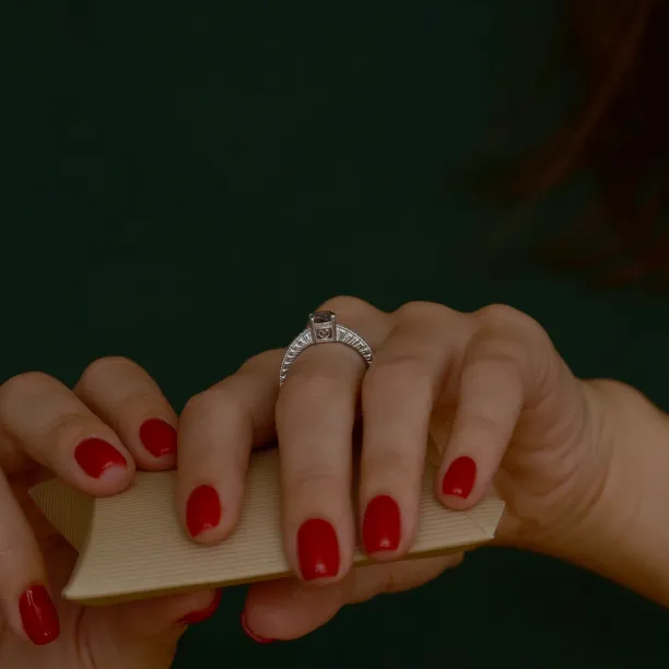 Zlatý prsten s rutil quartzem ve viktoriánském stylu STAI Image