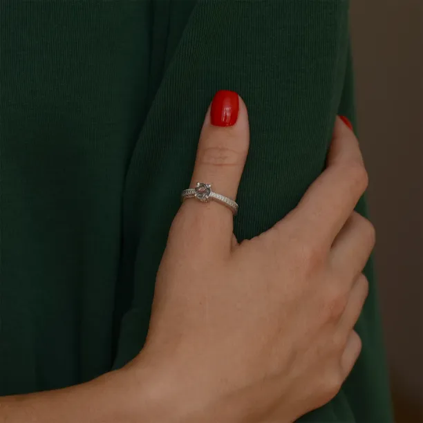 Zlatý prsten s rutil quartzem ve viktoriánském stylu STAI Image