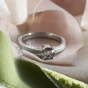 Zlatý prsten s rutil quartzem ve viktoriánském stylu STAI Thumbnail