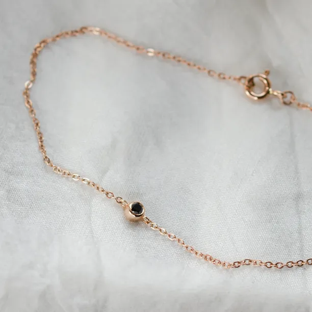 Zlatý náramek s černým diamantem BALA Image