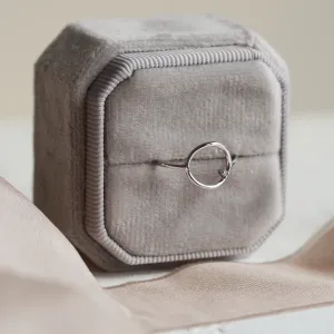 Gold minimalist ring with salt and pepper diamond MERIDA Thumbnail