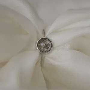 Zlatý minimalistický prsten s rutil quartzem GRANADA Thumbnail