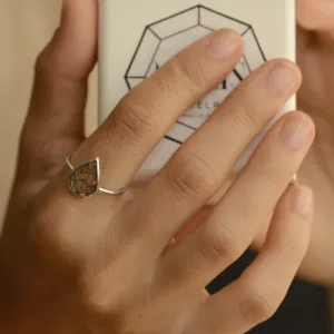 Zlatý minimalistický prsten s rutil quartzem UBEDA Thumbnail