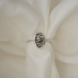 Zlatý minimalistický prsten s rutil quartzem VALENCIA Thumbnail