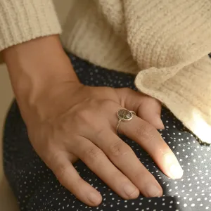 Zlatý minimalistický prsten s rutil quartzem VALENCIA Thumbnail