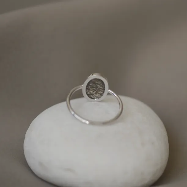 Zlatý minimalistický prsten s rutil quartzem VALENCIA Image