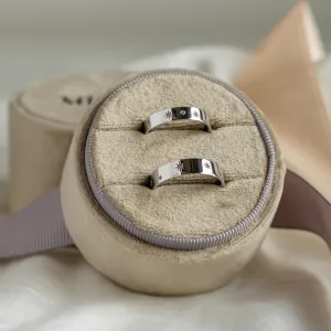 Zlaté snubní prsteny s hvězdami a diamantem STAR Thumbnail