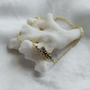 Gold bracelet with diamonds salt and pepper diamonds CLARE  Thumbnail