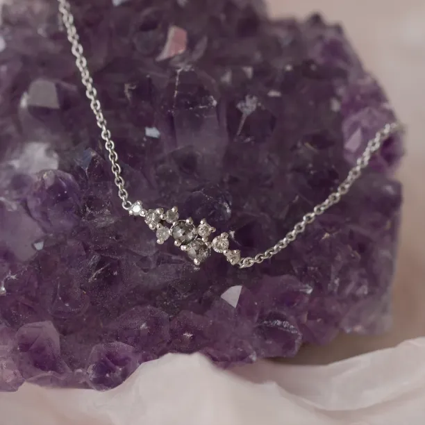 Gold bracelet with diamonds salt and pepper diamonds CLARE  Image