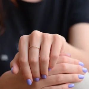 Zlatý minimalistický prsten s diamanty salt and pepper OLU Thumbnail