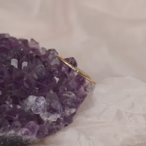 Zlatý minimalistický prsten s diamanty salt and pepper OLU Thumbnail