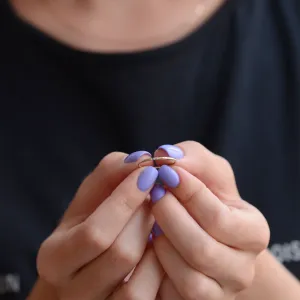 Zlatý minimalistický prsten s diamanty salt and pepper OLU Thumbnail