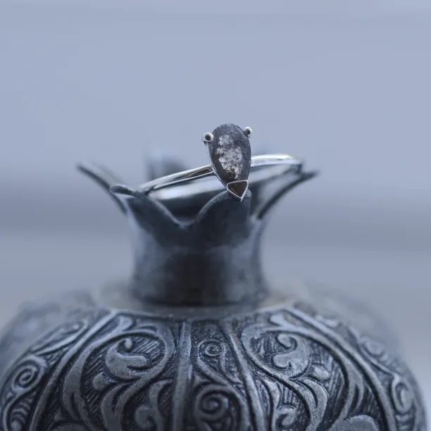 Zlatý prsten s diamantem salt and pepper ESSO Image