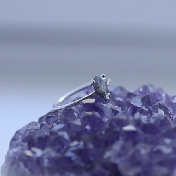 Zlatý prsten s diamantem salt and pepper ESSO Image