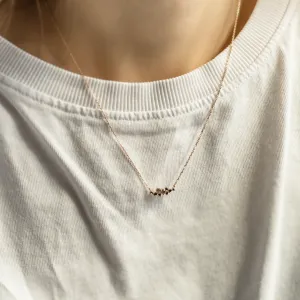 Zlatý náhrdelník osazený diamanty salt and pepper KLARI Thumbnail