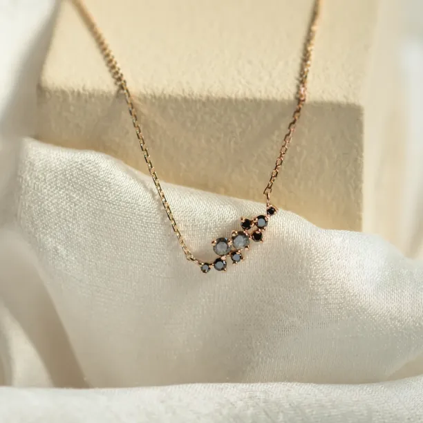 Zlatý náhrdelník osazený diamanty salt and pepper KLARI Image