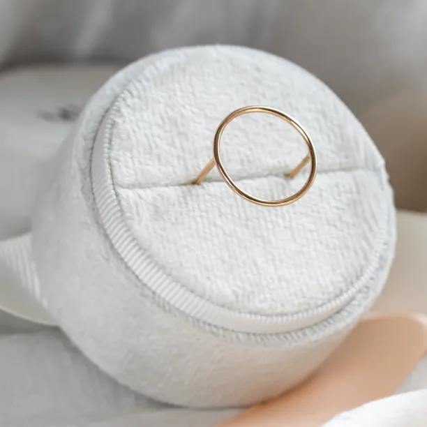 Minimalistický zlatý prsten s kruhem NORE Image