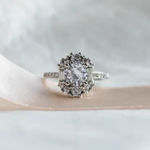 Luxury engagement ring with moissanites SHINY Thumbnail