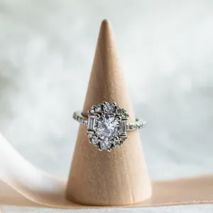 Luxury engagement ring with moissanites SHINY Thumbnail
