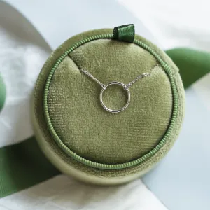 Gold minimalist necklace with a circle KARMA Thumbnail