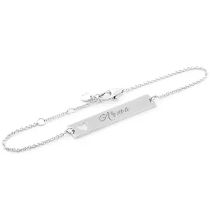 Minimalistický náramek se srdcem a libovolným gravírem Renma Thumbnail