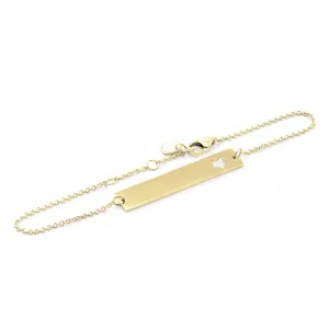 Gold bar bracelet with custom engraving REMA Thumbnail