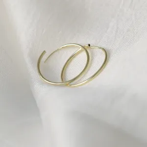 Gold hoop earrings MOZZA Thumbnail