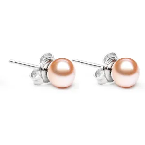 Napichovací náušnice s broskovými perlami QIANA Thumbnail