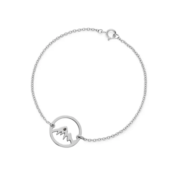 Stříbrný náramek s diamantem JAM Image