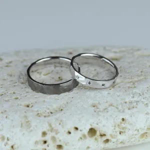 Tepané snubní prsteny ze zlata s černými diamanty BARCA Thumbnail