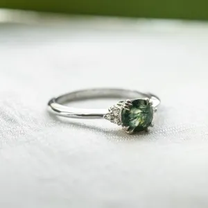 Moss agate engagement ring THEMIS Thumbnail