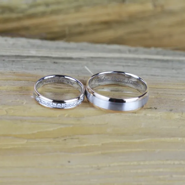 Snubní diamantové prsteny z kombinovaného zlata AVRIL Image