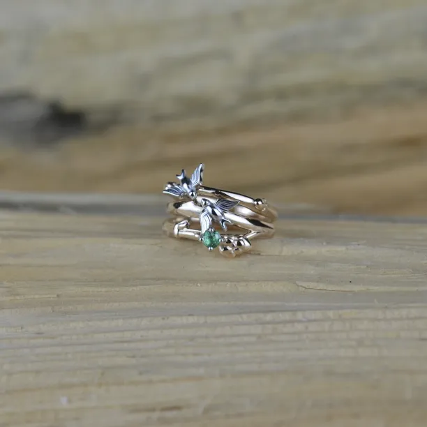 Zlatý prsten se smaragdem GINA Image