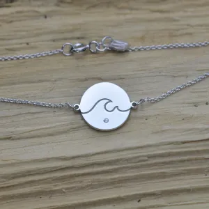 Stříbrný náramek s diamantem CANDICE Thumbnail